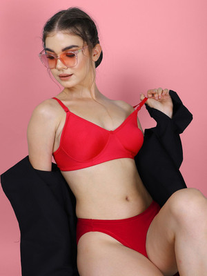 CARLTON LONDON Everday T-Shirt Bra Women Everyday Non Padded Bra(Red)