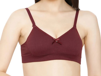 Hpa Light Padded Bra for Women with Full Coverage, Bra for Daily Use Women Push-up Lightly Padded Bra(Maroon)