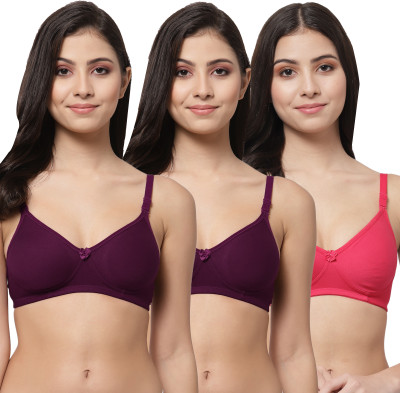 Docare Women T-Shirt Lightly Padded Bra(Purple, Purple, Pink)