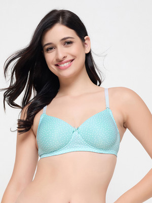 Clovia Women T-Shirt Lightly Padded Bra(Blue)