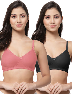 COLLEGE GIRL CG1301 Women T-Shirt Non Padded Bra(Red, Black)