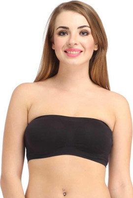 Citygreen Women Bandeau/Tube Non Padded Bra(Black)