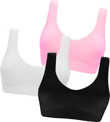 MOSSMOOR Women Sports Non Padded Bra(Multicolor)