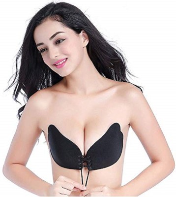 ASTOUND Silicon Stick-On Bra Women Stick-on Heavily Padded Bra(Black)