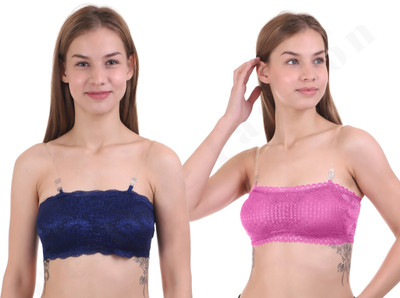 Restore Fashion 521 Women Full Coverage Lightly Padded Bra(Blue, Pink)