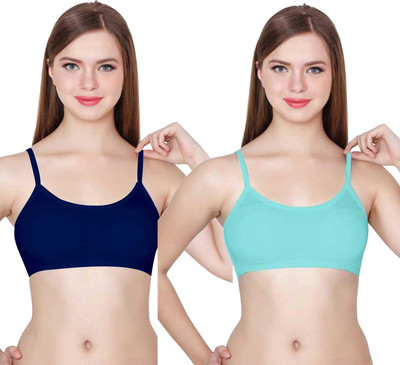 IndiRocks Women Full Coverage Lightly Padded Bra(Light Blue, Dark Blue)
