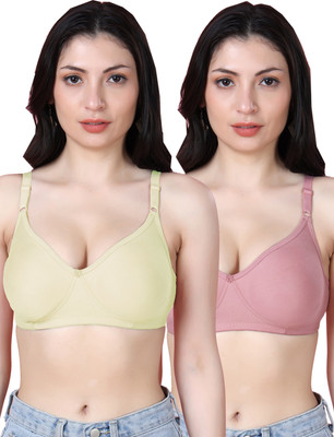 Shyam Sons FLAIR Emily Women T-Shirt Non Padded Bra(Beige, Purple)