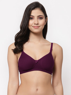 Docare Detachable Strap Women T-Shirt Lightly Padded Bra(Purple)