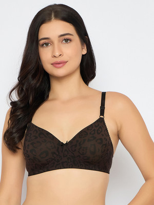Clovia Women T-Shirt Lightly Padded Bra(Brown)