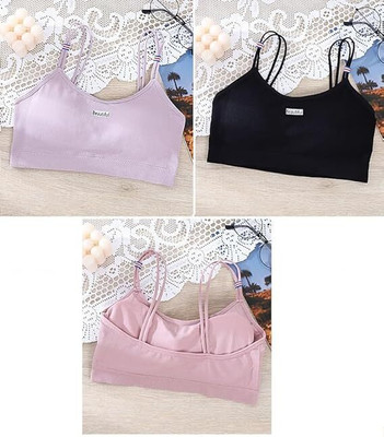 BKTFASHION BKTFASHION Women's Sports Bras Yoga Gym Bra Crop Top Bra (Pack of 2) Free Size Women Bralette Lightly Padded Bra(Black, White, Grey, Pink)