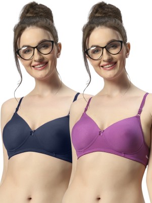 Sonari 007 Women T-Shirt Lightly Padded Bra(Blue, Pink)