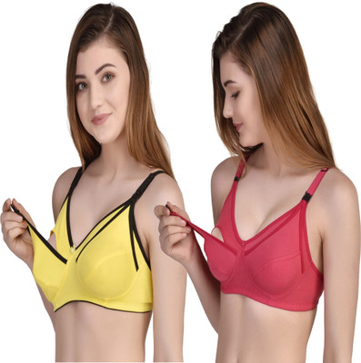 FASALVI Women Maternity/Nursing Non Padded Bra(Multicolor)