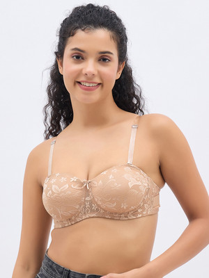 Clovia Women Balconette Lightly Padded Bra(Beige)