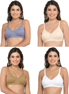 COLLEGE GIRL CG1304 Women Minimizer Lightly Padded Bra(Brown, Beige, White, Grey)