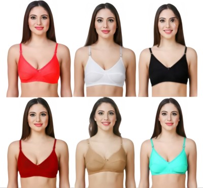 Camaleon Lovely Women Everyday Non Padded Bra(Multicolor)