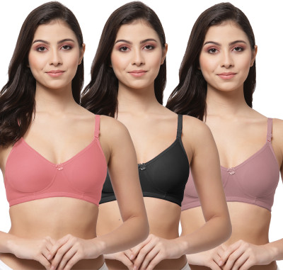 COLLEGE GIRL CG1301 Women T-Shirt Non Padded Bra(Red, Black, Brown)