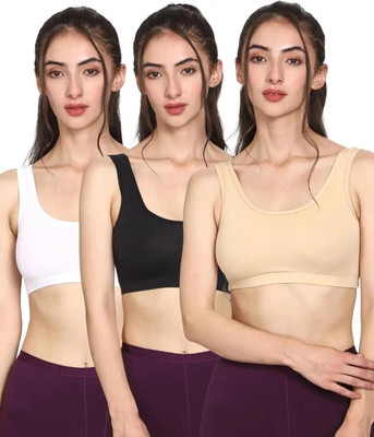 PIVLU FREE SIZE Women Sports Non Padded Bra(Multicolor)