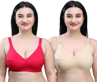 SKDREAMS Women Everyday Non Padded Bra(Beige, Pink)