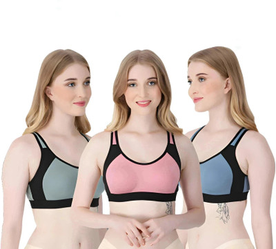 ASHMIRAS pack of 3 Women Maternity/Nursing Non Padded Bra(Multicolor)