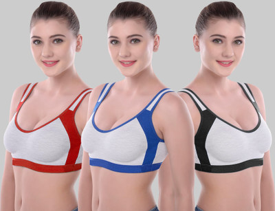 Zivosis Women Sports Non Padded Bra(Multicolor)