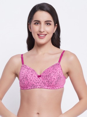 Clovia Women T-Shirt Lightly Padded Bra(Pink)