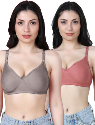Shyam Sons FLAIR Emily Women T-Shirt Non Padded Bra(Brown, Maroon)