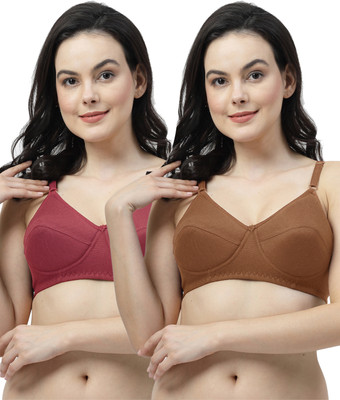 Shyam Sons FLAIR Women Everyday Lightly Padded Bra(Brown, Maroon)
