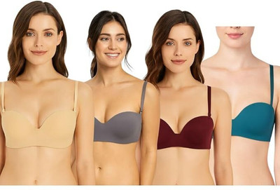 Hpa Women’s Padded Push-Up Bra | Half Coverage Bra Women Push-up Heavily Padded Bra(Multicolor)