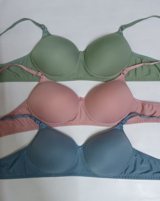 Minahil Textiles Women Push-up Non Padded Bra(Multicolor)
