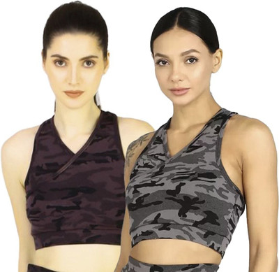 deevaz Women Sports Non Padded Bra(Multicolor)