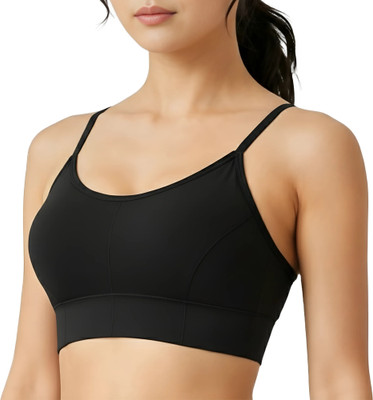 Vellveta TS-BLACK-02 Women T-Shirt Heavily Padded Bra(Black)