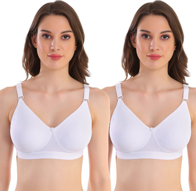 POOJA RAGENEE Women Full Coverage Non Padded Bra(White)