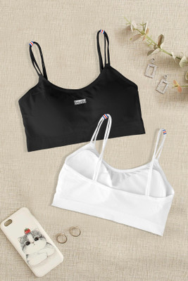 Brafee 2122_black_white_28 Women Full Coverage Lightly Padded Bra(Black, White)