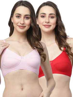 COLLEGE GIRL CGRO1256 Women T-Shirt Non Padded Bra(Pink, Red)
