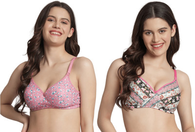 CALCADOS Combo pack of 2 Women Push-up Lightly Padded Bra(Multicolor)