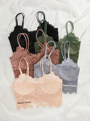 VS Beauti Sports Bras for Women Elegant Lace Wireless Yoga and Running Women Bralette Lightly Padded Bra(Multicolor)