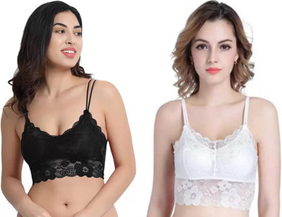Our Rituals Women Bralette Lightly Padded Bra(Beige, White)