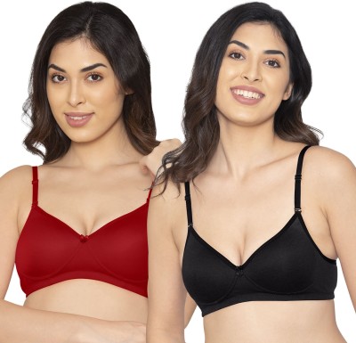 K LINGERIE Sharon Women's Padded T-Shirt Bra. Women T-Shirt Lightly Padded Bra(Black)