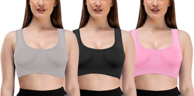 Xyra FREE SIZE Women Sports Non Padded Bra(Multicolor)