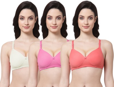 Shyam Sons FLAIR Women Push-up Lightly Padded Bra(Pink, Red, Beige)