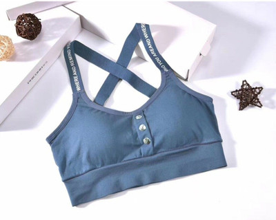Asgarment cross-blue-01-p01-free Women Sports Lightly Padded Bra(Multicolor)