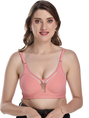 elina Women Full Coverage Non Padded Bra(Pink)