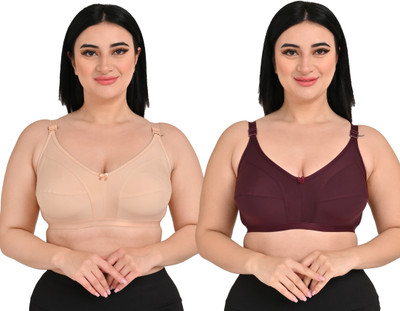 Brazoh Women Full Coverage Non Padded Bra(Multicolor)