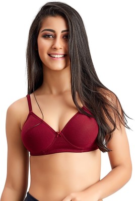 JULIET by JULIET 1112 MR Women T-Shirt Lightly Padded Bra(Maroon)