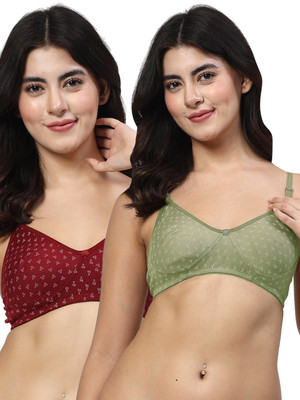 LILY Itida Women Cami Bra Non Padded Bra(Maroon, Green)