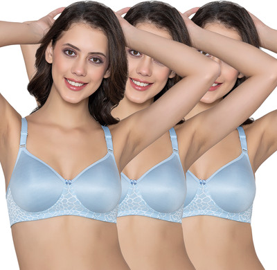 kalyani Crown Subtle Glam Lightly Padded Seamless T-Shirt Bras | Pack of 3 Women Everyday Lightly Padded Bra(Pink)