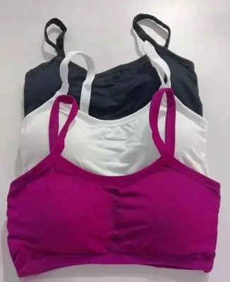 MSKOLIEM Six Patti Bra 2 Pcic Combo 6 Strips Sports Bra Women Sports Lightly Padded Bra(Black, White, Pink)