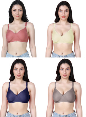 Shyam Sons FLAIR Emily Women T-Shirt Non Padded Bra(Maroon, Beige, Brown, Dark Blue)