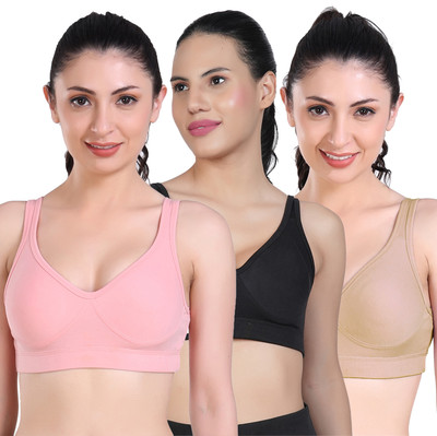 Shyam Sons FLAIR Curvv Women Sports Non Padded Bra(Pink, Black, Brown)