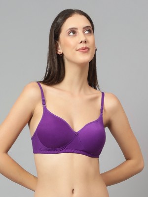 JAGMINE Solid Violet Lightly Padded Everyday Bra Women Everyday Lightly Padded Bra(Dark Blue)